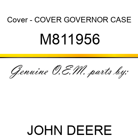 Cover - COVER, GOVERNOR CASE M811956