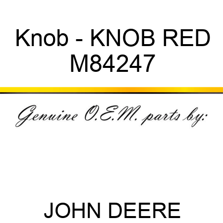 Knob - KNOB, RED M84247