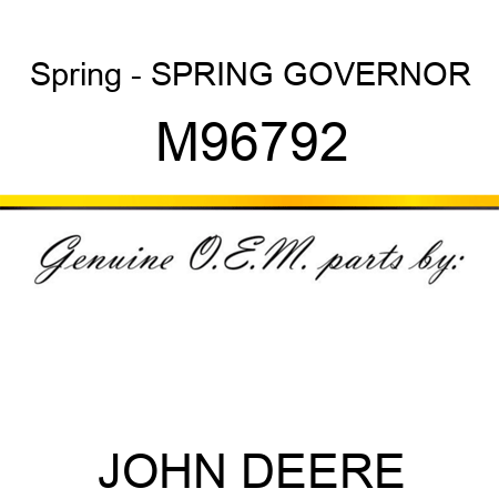 Spring - SPRING, GOVERNOR M96792