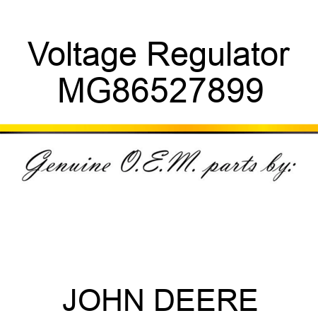 Voltage Regulator MG86527899