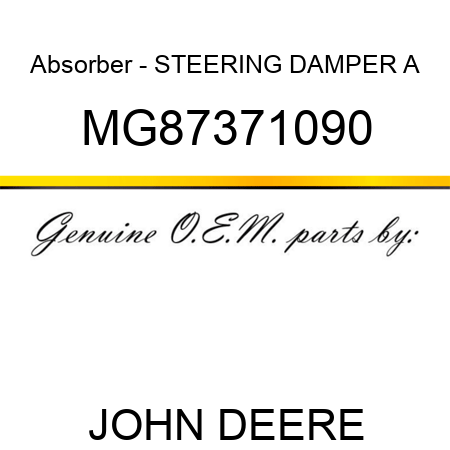 Absorber - STEERING DAMPER A MG87371090