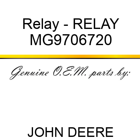 Relay - RELAY MG9706720