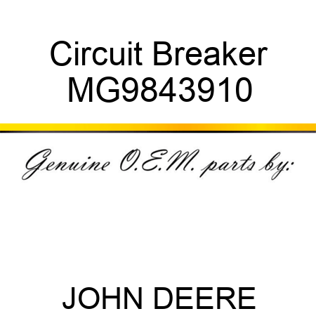 Circuit Breaker MG9843910