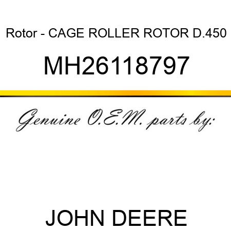 Rotor - CAGE ROLLER ROTOR D.450 MH26118797