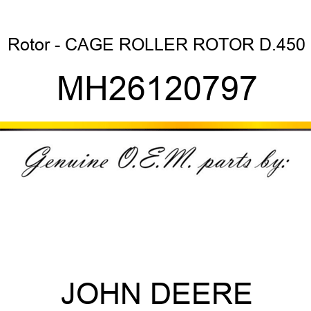 Rotor - CAGE ROLLER ROTOR D.450 MH26120797