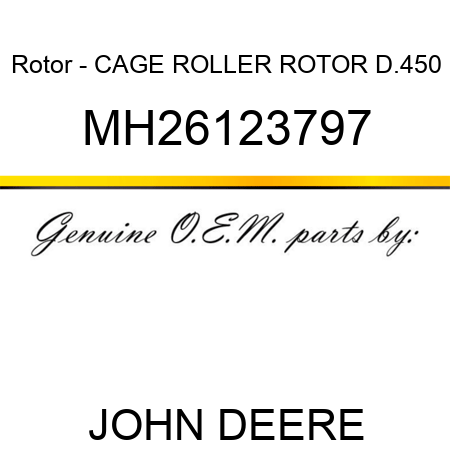 Rotor - CAGE ROLLER ROTOR D.450 MH26123797