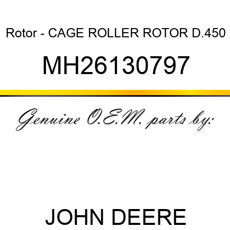 Rotor - CAGE ROLLER ROTOR D.450 MH26130797