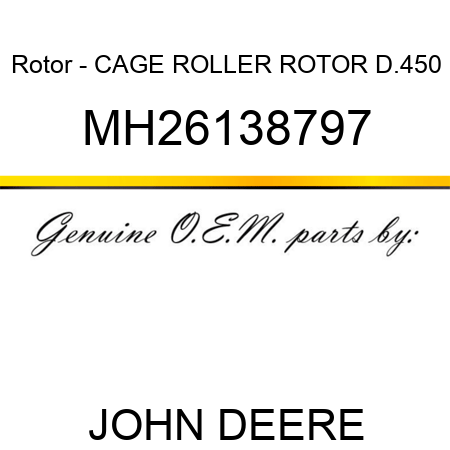 Rotor - CAGE ROLLER ROTOR D.450 MH26138797