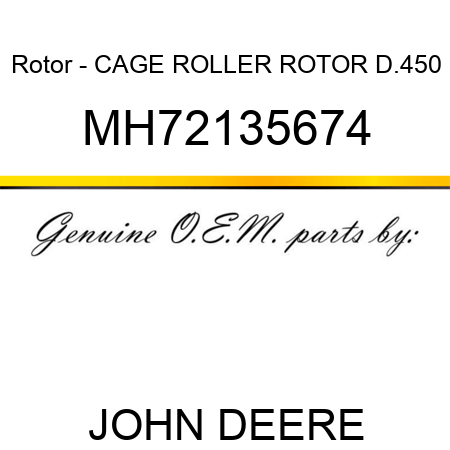 Rotor - CAGE ROLLER ROTOR D.450 MH72135674