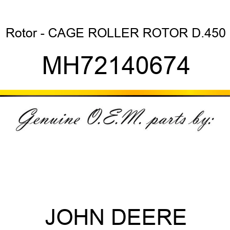 Rotor - CAGE ROLLER ROTOR D.450 MH72140674