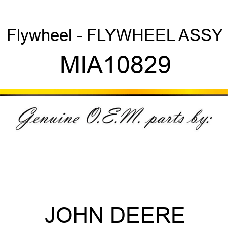 Flywheel - FLYWHEEL ASSY MIA10829