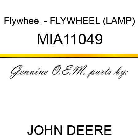 Flywheel - FLYWHEEL (LAMP) MIA11049