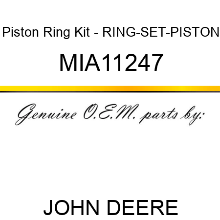 Piston Ring Kit - RING-SET-PISTON MIA11247