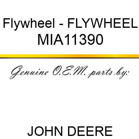 Flywheel - FLYWHEEL MIA11390
