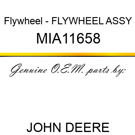 Flywheel - FLYWHEEL ASSY MIA11658