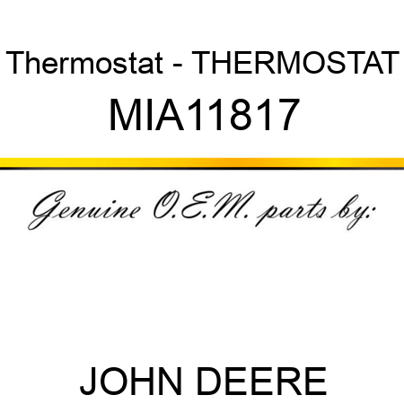 Thermostat - THERMOSTAT MIA11817