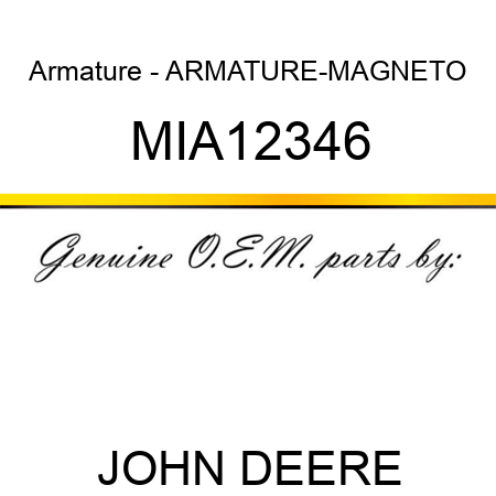 Armature - ARMATURE-MAGNETO MIA12346