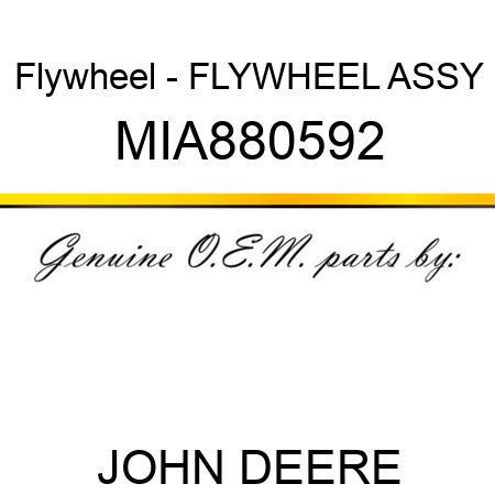 Flywheel - FLYWHEEL ASSY MIA880592