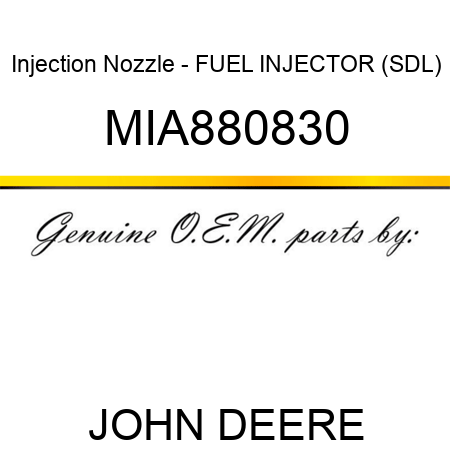 Injection Nozzle - FUEL INJECTOR (SDL) MIA880830