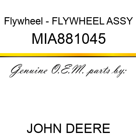 Flywheel - FLYWHEEL ASSY MIA881045