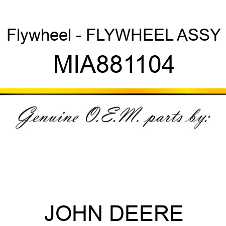 Flywheel - FLYWHEEL ASSY MIA881104