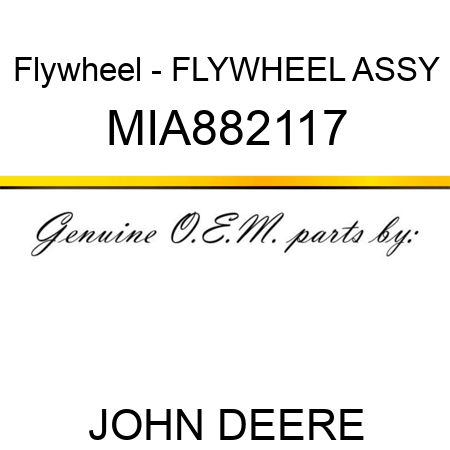 Flywheel - FLYWHEEL ASSY MIA882117