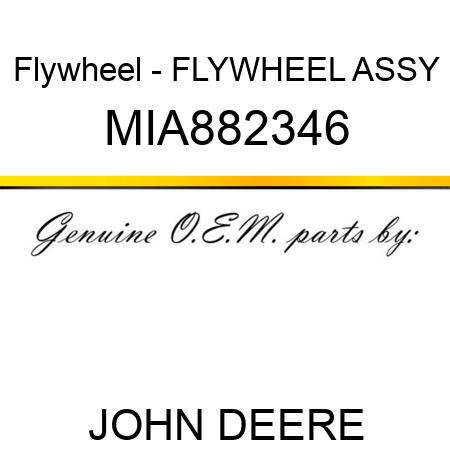 Flywheel - FLYWHEEL ASSY MIA882346