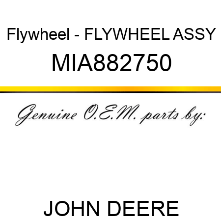 Flywheel - FLYWHEEL ASSY MIA882750