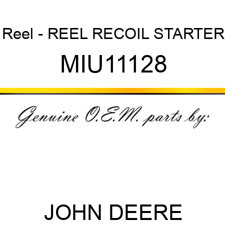 Reel - REEL, RECOIL STARTER MIU11128