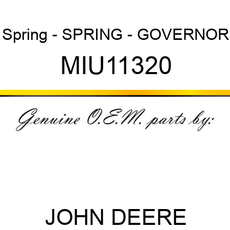 Spring - SPRING - GOVERNOR MIU11320