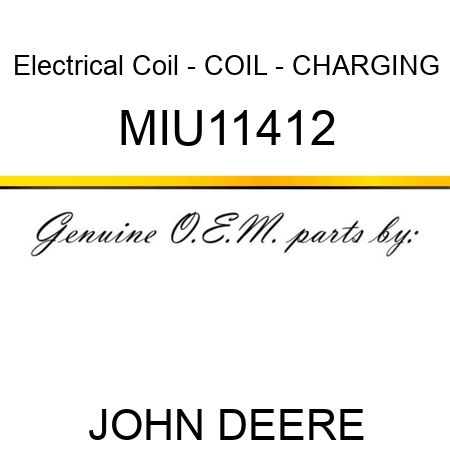 Electrical Coil - COIL - CHARGING MIU11412