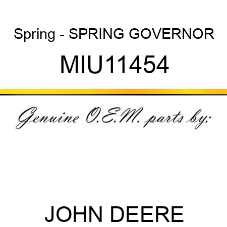 Spring - SPRING GOVERNOR MIU11454