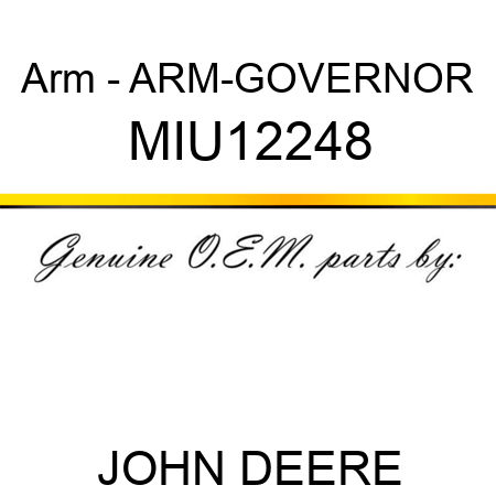 Arm - ARM-GOVERNOR MIU12248