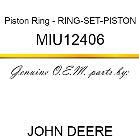 Piston Ring - RING-SET-PISTON MIU12406