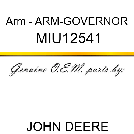 Arm - ARM-GOVERNOR MIU12541