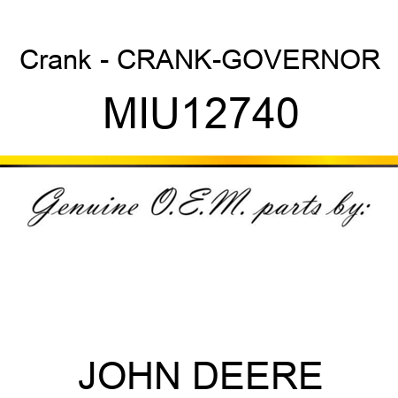 Crank - CRANK-GOVERNOR MIU12740