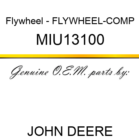 Flywheel - FLYWHEEL-COMP MIU13100