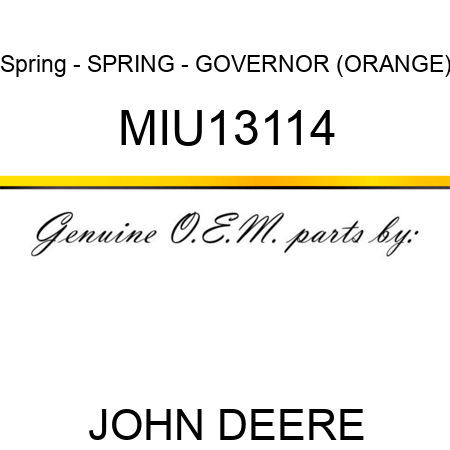 Spring - SPRING - GOVERNOR (ORANGE) MIU13114