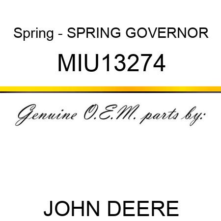 Spring - SPRING GOVERNOR MIU13274