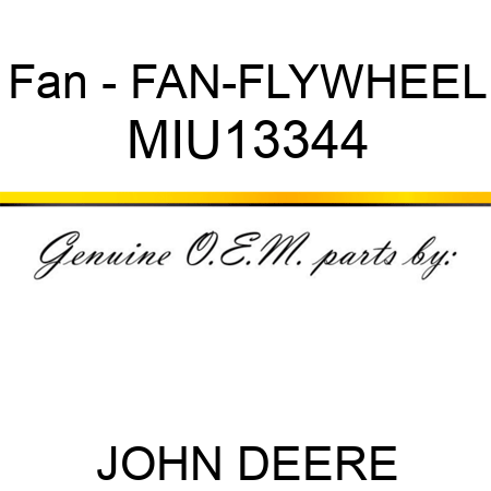 Fan - FAN-FLYWHEEL MIU13344