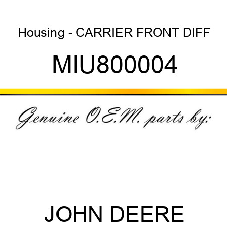 Housing - CARRIER, FRONT DIFF MIU800004