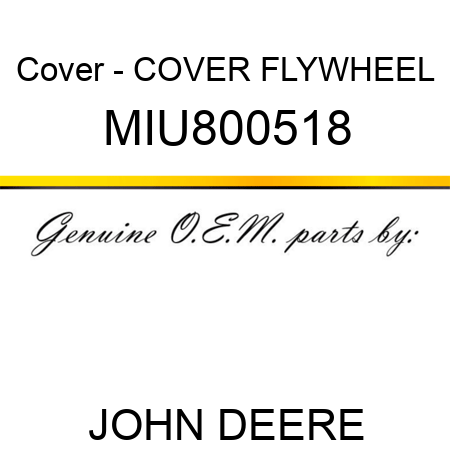 Cover - COVER, FLYWHEEL MIU800518
