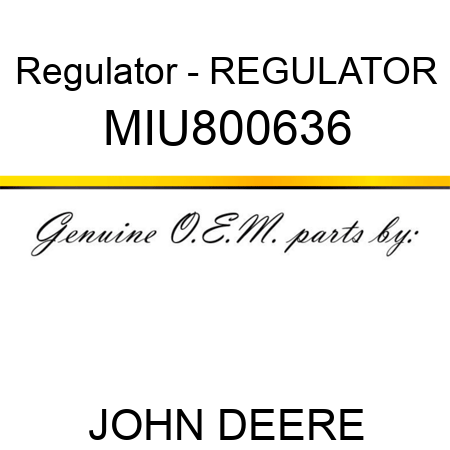 Regulator - REGULATOR MIU800636
