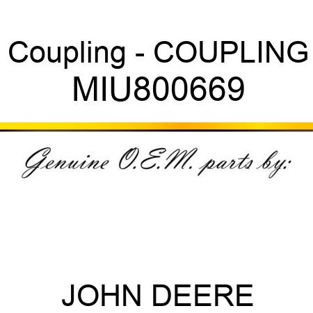 Coupling - COUPLING MIU800669