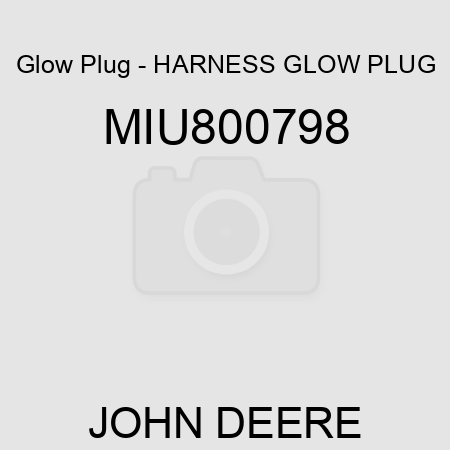 Glow Plug - HARNESS, GLOW PLUG MIU800798