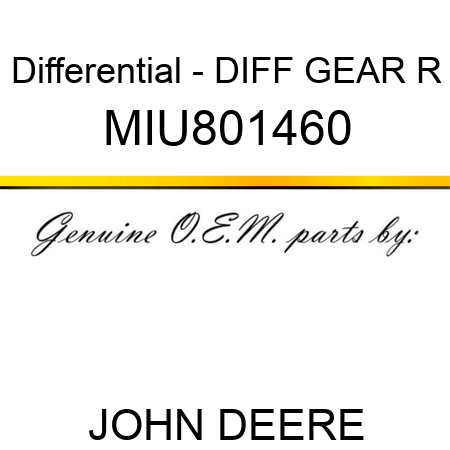 Differential - DIFF GEAR R MIU801460