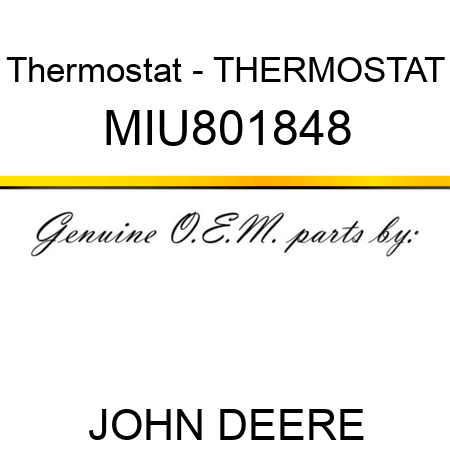 Thermostat - THERMOSTAT MIU801848