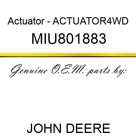 Actuator - ACTUATOR,4WD MIU801883