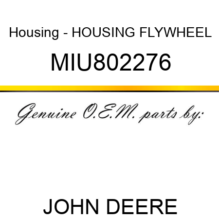 Housing - HOUSING, FLYWHEEL MIU802276