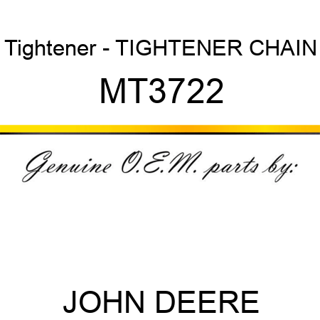 Tightener - TIGHTENER, CHAIN MT3722